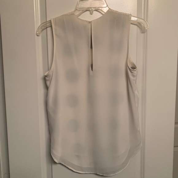 H&M Sleeveless White Polk Dot Blouse | Size 4 - Picture 4 of 14